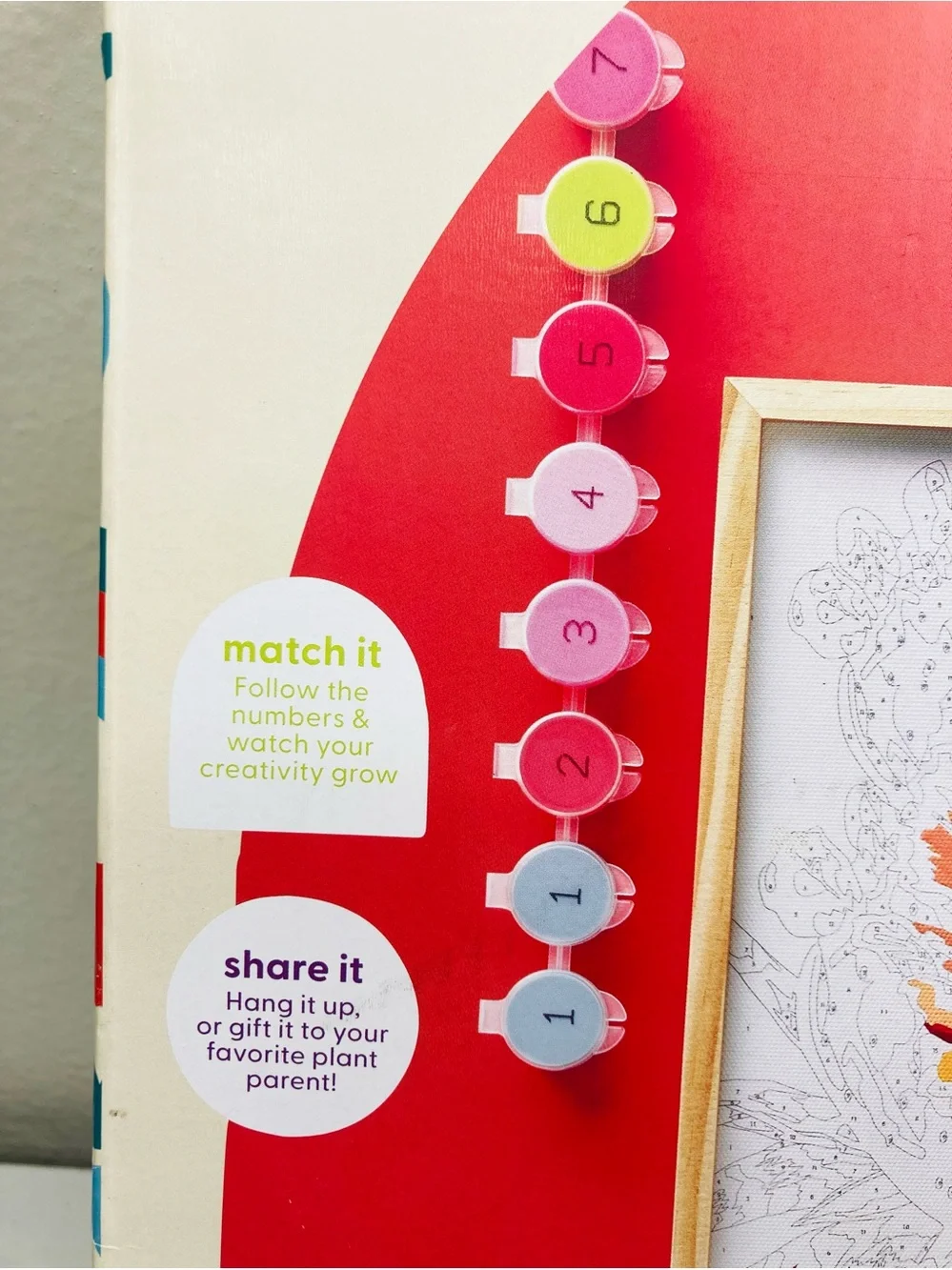Barely Started: Mondo Llama Paint-by-Number Framed Canvas Kit